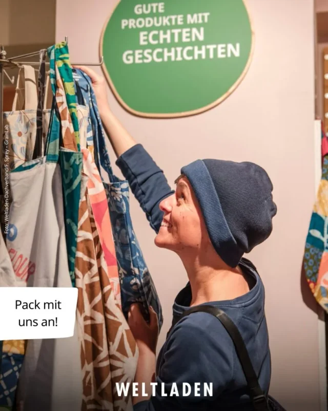 Ehrenamtliche Mitarbeiterin im Weltladen - Pack mit uns an!